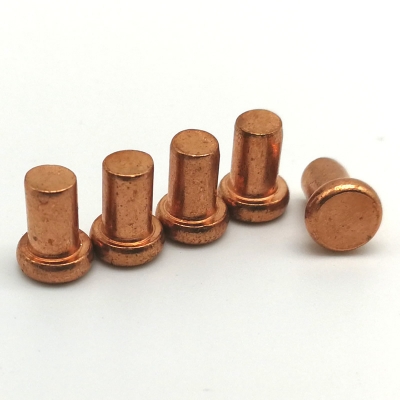 Copper flat head solid rivets can be tailor made