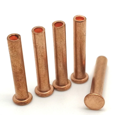 Half tubular copper rivets flat head semi-tubular rivets